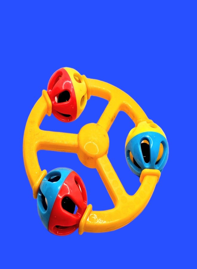 SSKR Pack of 3 Pcs Colorful Baby Rattle Toy for New Born Babies and Kids | Safe & Durable Infant Rattle for Newborns & Toddlers, Easy-to-Grip Developmental Toy for Sensory & Motor Skills (Multicolor) - Image 2